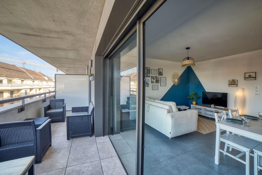 Modern'Blue - Gare Annemasse A 3Min-Geneve Acces Direct Apartment Ngoại thất bức ảnh